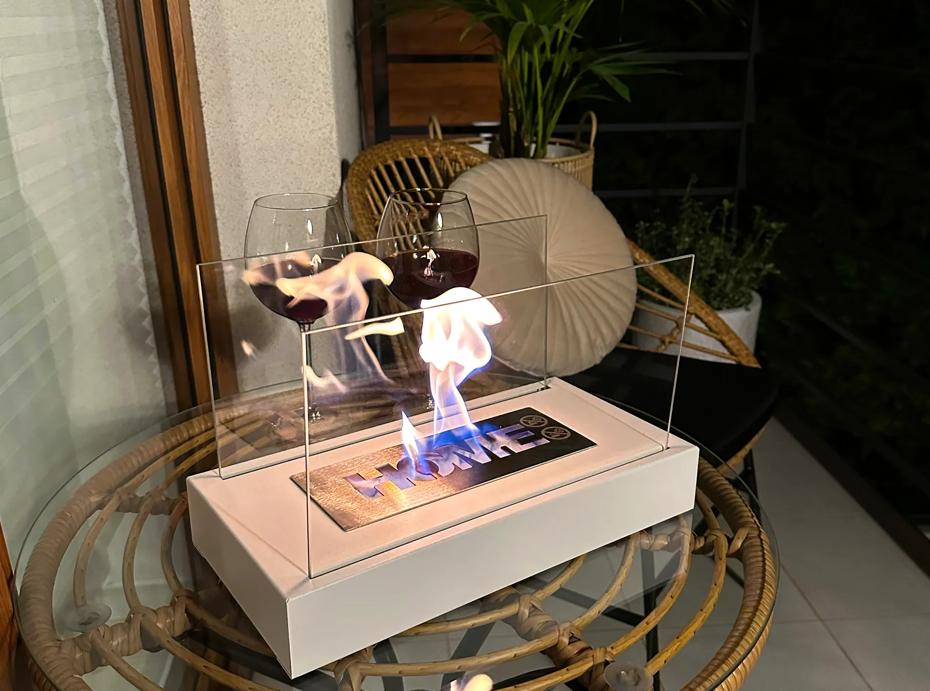 Vrijstaande biohaard HOME Wit